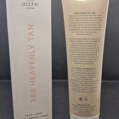Ariadne Athens 365 Heavenly Self Tan face and body cream new