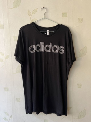 Adidas women's black cotton t-shirt size L like new