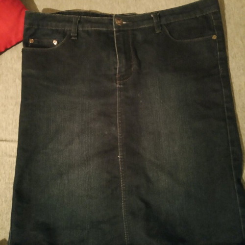 Denim skirt used, size 48 Italian