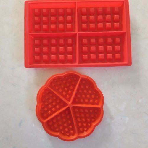 Silicone molds for waffles and cake new, set of 2 pieces
