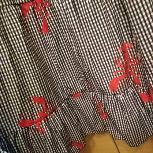 Summer dress with lobster print, like new, sizes XL and XXL