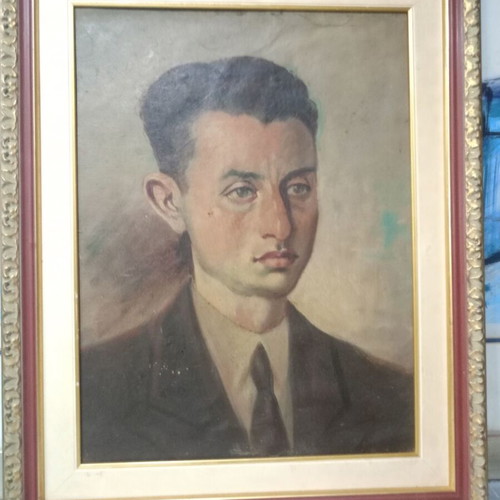 Portrait oil painting, unsigned, 40x50 cm with frame