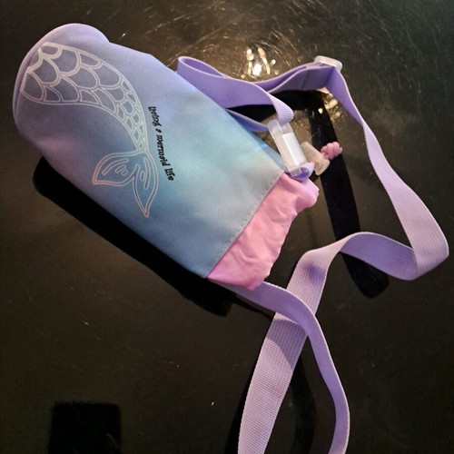 Water bottle holder with strap like new, mermaid design