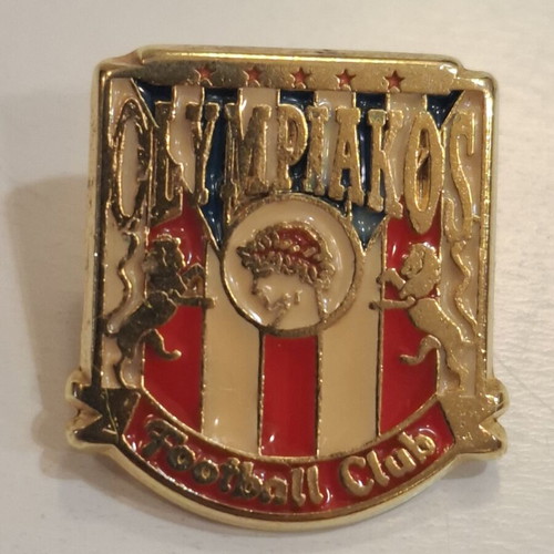 Olympiakos fan club pin used, authentic collectible