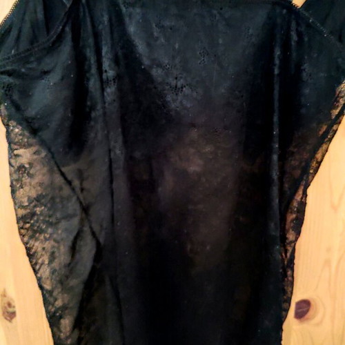 Vertbaudet lace nursing tank top 38/40 like new, black