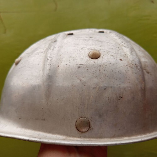 Coal miner helmet used, metal vintage