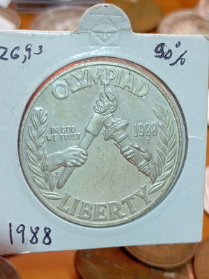 Proof Silver Coin United States 1988 Seoul Olympics like new