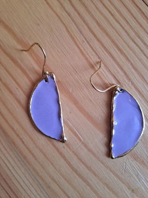 Handmade purple earrings new