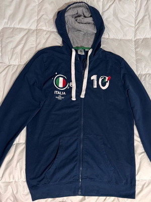 Italy Hoodie με φερμουάρ σαν καινούργιο, μέγεθος M, μπλε