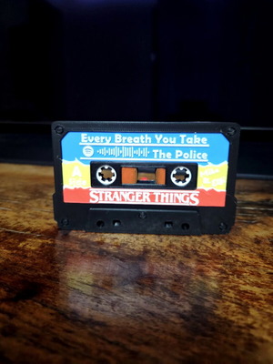 The Police Stranger Things Every Breath You Take cassette with Spotify code like new