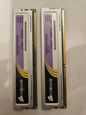 Corsair XMS3 Platinum Series DDR3 RAM 2GB 1333MHz used, set of 2