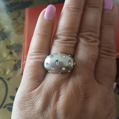 Silver 925 ring with zirconia, size 57 used