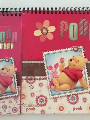 Winnie Pooh painting set new with pad and colored pencils