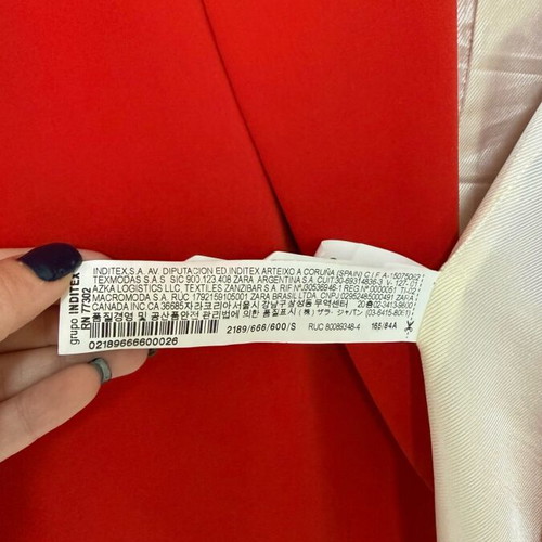Zara blazer brand new, red with rolled-up sleeves, size S