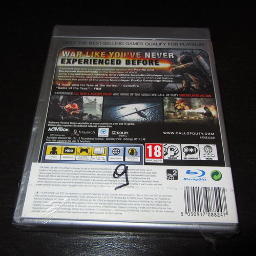 Call of Duty World at War PlayStation 3 new sealed