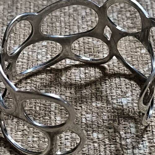 Silver Bracelet 925 New with Adjustable Open Cuff