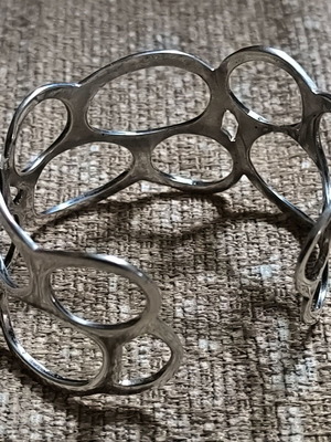 Silver Bracelet 925 New with Adjustable Open Cuff