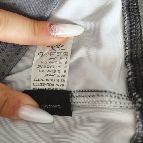 Cycling leggings used, calf length, black and gray, size S