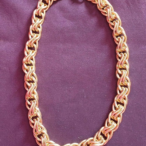 Women's chain with double steel weave gold color like new