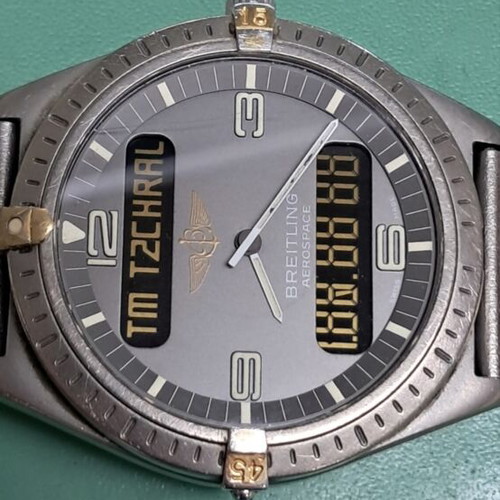 Breitling Aerospace titanium men's watch with alarm issue