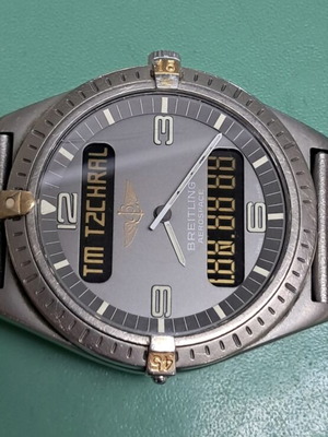 Breitling Aerospace titanium men's watch with alarm issue