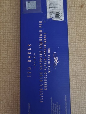 Ted Baker Electric Blue Sapphire Fountain Pen like new