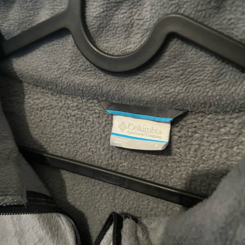 Columbia Fleecd like new, black and gray, size L