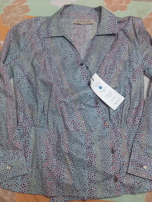 Women's shirt multicolor turquoise size M new