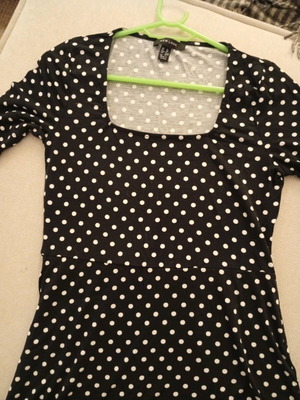 New Look midi polka dot dress like new, size M