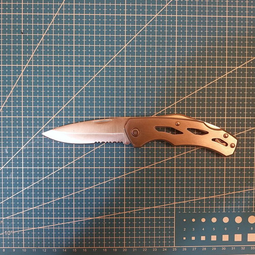 Crivit folding knife with belt sheath, like new