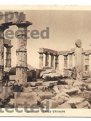 Συλλεκτική καρτ ποστάλ μεταχειρισμένη, Ναός Αφαίας Αθηνάς Αίγινα 1910