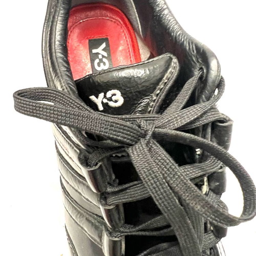 Y-3 Yoshi Yamamoto x adidas leather trainers used, size 38, black and red
