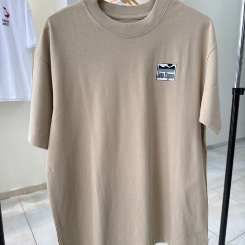 Beta Sigma oversized T-shirt new, 100% cotton, beige and white