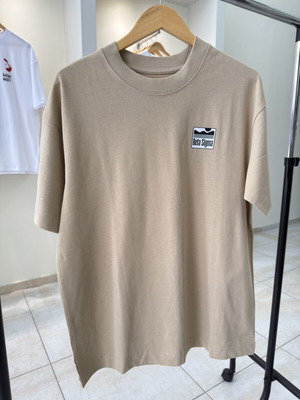 Beta Sigma oversized T-shirt new, 100% cotton, beige and white