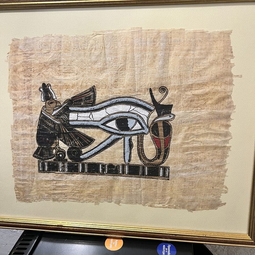 Papyrus from Egypt used, framed artwork