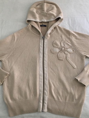 Knitted beige cardigan used, size Small