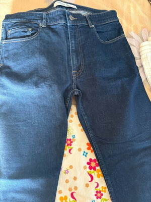Lacoste denim pants like new, size 33-34, blue