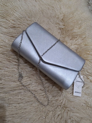 Women's shoulder bag silver new