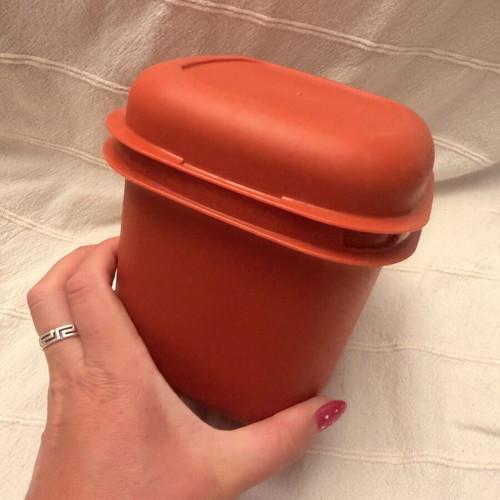 Tupperware Ice Cube Keeper Container 1466 vintage, used