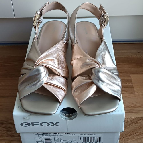 Geox sandals new, gold color, size 38