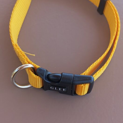 Glee Adjustable Yellow Pet Collar like new