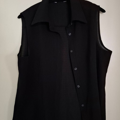 Sleeveless shirt with transparency size Medium like new, black