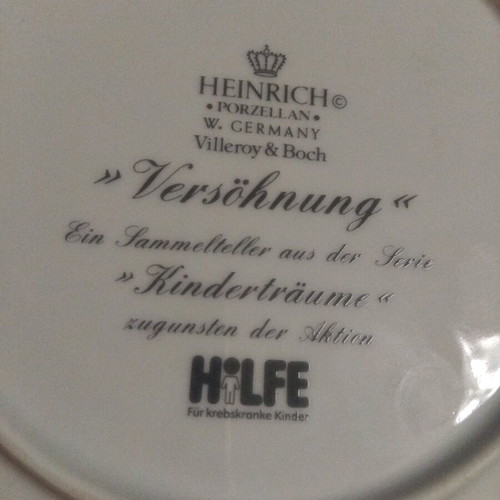Vintage Villeroy & Boch plate Children's Dreams "Reconciliation" like new, 20 cm