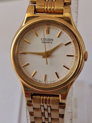Citizen Gold Play Quartz ρολόι σαν καινούργιο, λευκό καντράν