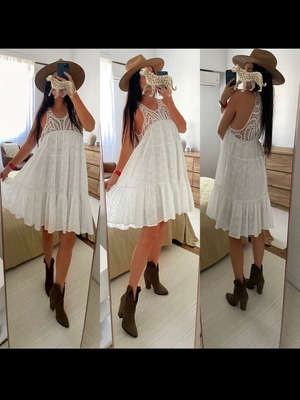 True Religion summer beach dress like new, 100% cotton, white