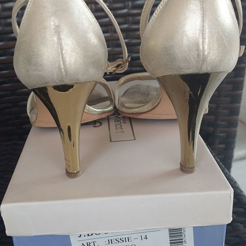J. Bournazos Jessie-14 leather sandals with Swarovski crystals size 38 used