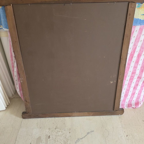 Vintage walnut wood mirror used with decorative frame