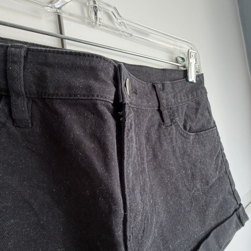 H&M high-waisted black denim shorts, size EUR 38 / US 6