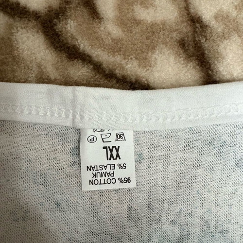 Pajama set XXL new, white and turquoise