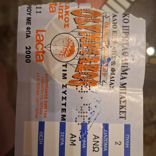 Olympiacos collectible tickets used, pack of 10